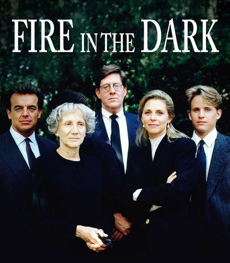 Ray Wise, Olympia Dukakis, Edward Herrmann, Lindsay Wagner, and Paul Scherrer in the CBS TV Movie "Fire in the Dark" (1991)