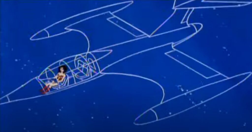 Wonder Woman in her Invisible Plane - "Challenge of The Super Friends" (1978)